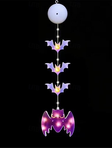  Halloween-Dekorationen, Hängelampe, Lederdraht-Lampe, Jack-o-Laterne mit Saugnapf, Lichterkette für den Innenbereich, dekorative Lampe für den Urlaub, Party, dekorative Lampe, 1 Stück