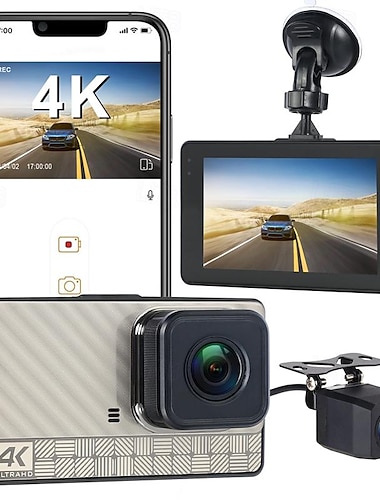  x21+ 2160p hd met achteruitrijcamera auto dvr 170 graden groothoek 3 inch ips dash cam met wifi / nachtzicht / g-sensor 4 infrarood leds autorecorder