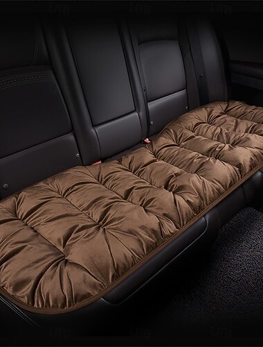  Cojín para asiento de coche, cojín grueso y cálido de felpa para asiento trasero, funda para asiento sin respaldo para las cuatro estaciones, otoño e invierno