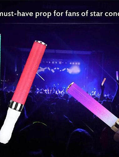  Leuchtstab 3 W, 15 Farben wechselnder LED-Leuchtstab für Gesangskonzerte, Partys, Hochzeiten, fluoreszierendes Campingdekor