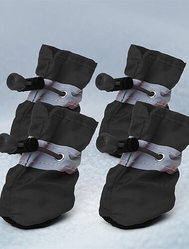  Hundeschuhe für Hunde aller Größen, wasserdichte Hundestiefel &Pfote bei Regenwetter im Freien zu Fuß