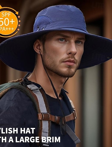  Unisexo Gorro para el Sol Sombrero Bob Sombrero boonie Impermeable Protección UV para Pesca Playa Camping / Senderismo / Espeleología Color sólido Orlón Verano Primavera