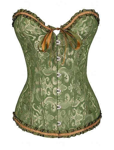  corsets de couleur pure pour femmes shapewear punk&amp;gothique carnaval date club dentelle respirant bandeau manches courtes été printemps maison tenues