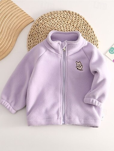  Mädchen 3D Cartoon Mantel Oberbekleidung Langarm Herbst Winter Streetwear Basic Kinder 4-8 Jahre Urlaub Sport Täglich Normale Passform