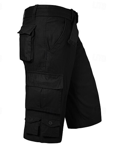  Men's Tactical Shorts Cargo Shorts Shorts Buttons Multi Pocket Plain Wearable Short Outdoor Daily Camping & Hiking Fashion Classic Black Army Green