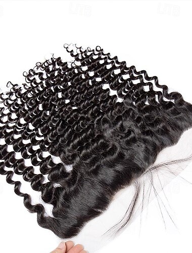  Cabello Vietnamita Cierre 4x4 Ondulado Grande Parte gratuito Malla suiza Cabello humano remy Mujer con pelo de bebe / Entradas Naturales Ropa Cotidiana