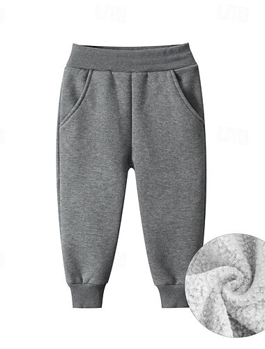  Jungen 3D Feste Farbe Hose Jogginghose Herbst Winter Aktiv Basic kinderkleidung 4 Jahre + Outdoor Sport Casual Regular Fit