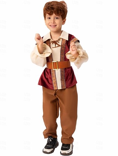  Vikinger Faschingskostüme Cosplay Kostüm Halloween-Gruppen-Familienkostüme Kinder Jungen Mädchen Mittelalterlich Party / Abend Karneval Maskerade Einfaches Karnevalskostüm
