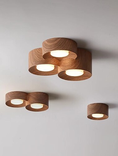  led taklampe 3-farget lyskilde 1/2/3-lys sylindrisk tak downlight utenpåliggende taklamper for soverom stue kontor kjøkken stue spisestue 110-240v