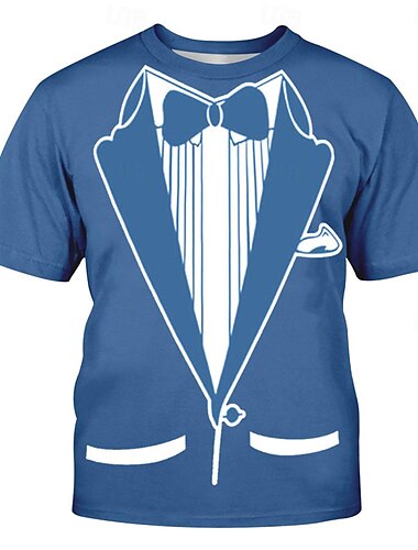  Herren Lustig T Shirt Kurzarm T-Shirt 3D-Druck Rundhalsausschnitt Hemd Vintage Cool Party Festtage Schwarz Rote Königliches Blau Sommer Frühling Bekleidung S M L XL XXL XXXL