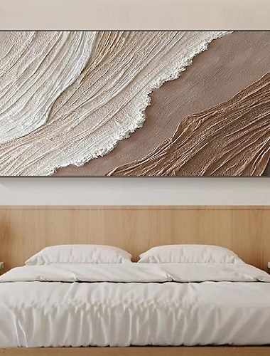  beige marron 3d peinture fait à la main marron wabi sabi illustration peinture à l'huile peint à la main peinture à l'huile texturée beige peinture à l'huile marron abstrait toile art moderne