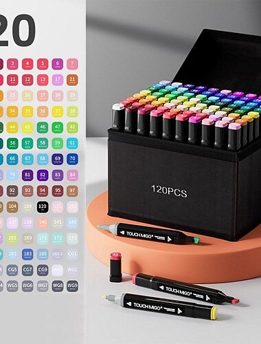  100/120/168 Farben Marker Doppelspitzen Permanent Art Marker Stift Textmarker Skizzenmarker zum Malen Skizzieren Zurück zur Schule