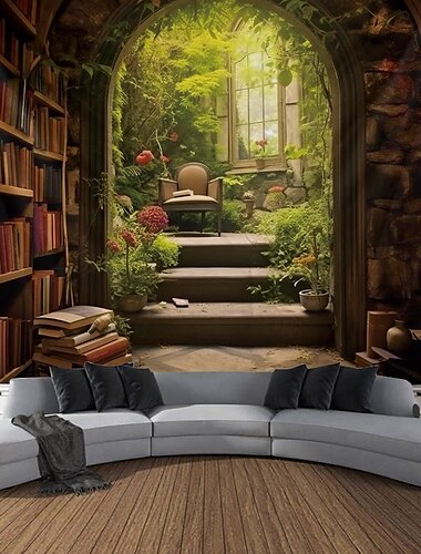  Landschaft Vintage hängen Wandteppich Bauernhaus Wand Kunst große Wandbild Dekor Fotografie Hintergrund Decke Haus Schlafzimmer Wohnzimmer Dekoration Bücherrega Höhle Wandtuch XXL Natur