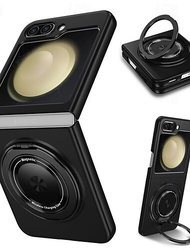  teléfono Funda Para Samsung galaxia Z Flip 7 Z Flip 6 Z Flip 5 adsorción magnética con Soporte Soporte de carga inalámbrica Antigolpes ordenador personal