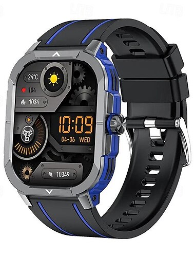  hk56 έξυπνο αθλητικό ρολόι 2,06 ιντσών amoled μεγάλη οθόνη bluetooth call ai φωνή περιστρεφόμενη κορώνα γυναικών ψηφιακά ρολόγια γυμναστικής