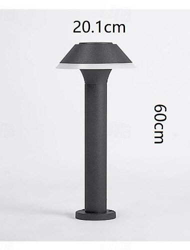  applique da parete per esterni a led bianco caldo 30 / 60cm alluminio fungo creativo post luci moderno semplice ip65 impermeabile 12w giardino casa villa strada lampade a pilastro decorative 3000k