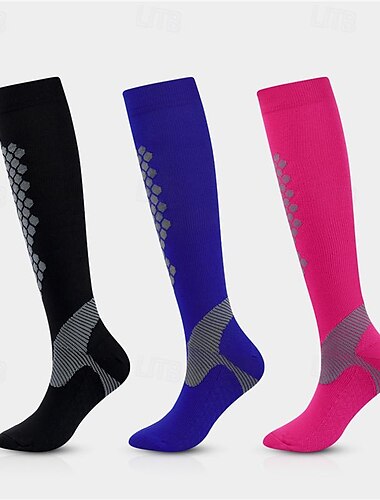  Calcetines de compresión Calcetines Deportivos Calcetines para correr 1 Par Bloque de Color Hombre Calcetines A prueba de resbalones Transpirable Reductor del Sudor Cómodo Entrenamiento de gimnasio