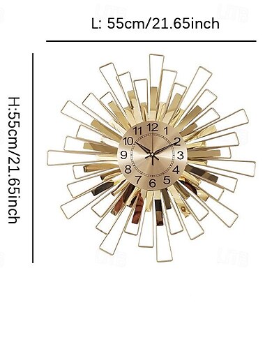  Orologio da parete grande design moderno in metallo creativo orologio da parete grande oro minimalista soggiorno arredamento per la casa 55/65 cm