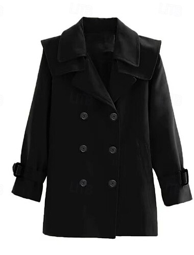  Mädchen 3D Feste Farbe Trenchcoat Mantel Oberbekleidung Langarm Frühling Herbst Strassenmode Sport Basic Polyester kinderkleidung 4-12 Jahre Täglich Urlaub Regular Fit