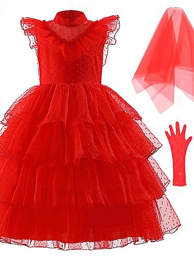  Geist Kleid Kostüm Tüllkleider Cosplay for Mädchen Kinder Karneval Leistung Party