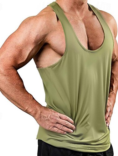  Herren Tank Top Running Sport Top Fitnesshemd Ärmellos Singulett Athlässigkeit Sommer Atmungsaktiv Weich Ausschwitzen Schweißableitend Fitness Fitnesstraining Laufen Sportbekleidung Sportkleidung