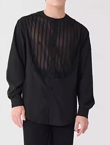  Latindans Trøye Tvinning Herre Ytelse Dagligdagstøy Langermet Spandex