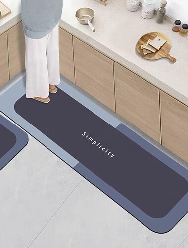 moderner Flächenteppich Küchenmatte rutschfeste ölbeständige Bodenmatte Wohnzimmerteppich Indoor Outdoor Matte Schlafzimmerdeko Badezimmermatte Eingangsteppich Türmatte