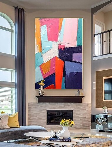  grande peinture de texture abstraite art mural fait à la main peinture bleue peinte à la main peinture de texture 3d faite à la main colorée peinture à l'huile moderne peinture d'art minimaliste pour