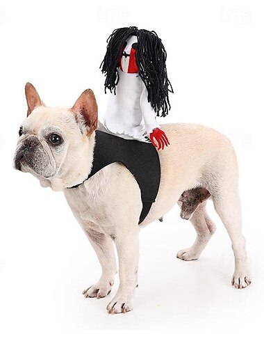  Hunde Katzen Halloweenkostüm Hunde-Kostüm Geist Gruseliges Kostüm Ritterstil Weich Halloween Karneval Party Kleidungs-Outfits für Hundewelpen