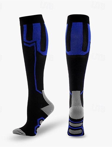  Calcetines de compresión Calcetines Deportivos Calcetines para correr 1 Par Bloque de Color Hombre Calcetines de tubo A prueba de resbalones Transpirable Reductor del Sudor Cómodo Entrenamiento de