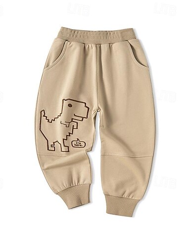  Jungen 3D Karikatur Dinosaurier Hose Jogginghose Frühling Herbst Aktiv Basic kinderkleidung 4 Jahre + Outdoor Sport Casual Regular Fit