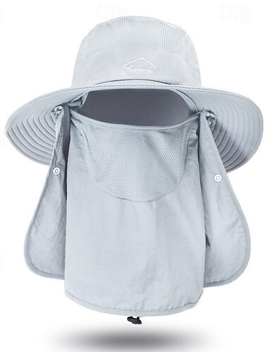 Sonnenhut mit Nackenschutz Unisex Sonnenhut Eimerhut Boonie-Hut UV Schutz für Angeln Strand Camping / Wandern / Höhlenforschung Einfarbig Polyester Sommer Frühling
