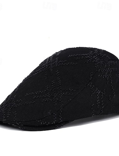  Miesten Matala lippis Ascot hattu Newsboy-hattu Musta Oranssi Puuvilla Muoti Vapaa-aika Katu Päivittäin Tavallinen Säädettävä Aurinkovoide Hengittävä