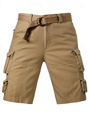  Men's Tactical Shorts Cargo Shorts Shorts Buttons Multi Pocket Plain Wearable Knee Length Outdoor Daily Camping & Hiking Fashion Classic Black Army Green
