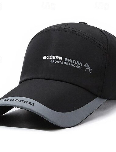  Herren Cap Basecap Sonnenhut Kappe Schwarz Rote Polyester Patchwork Modisch Brautkleider schlicht Strasse Täglich Farbblock Buchstabe Einstellbar Sonnenschutz Atmungsaktiv