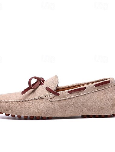  blå semsket loafers for menn - uformelle slip-on kjøresko med lærlisser
