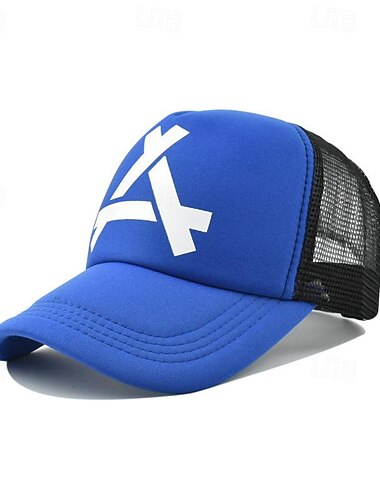  Herren Snapback Cap Cap Basecap Sonnenhut Kappe Mesh-Kappe Schwarz Weiß Baumwolle Gitter Netzrücken Modisch Brautkleider schlicht Strasse Täglich Graphic Einstellbar Sonnenschutz Atmungsaktiv