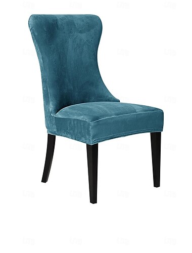  Stretch Svelvet Chair Cover High Back Dining Chair Cover Household Simple One-Piece Chair Set Hotel Chair Set Stool Cover
