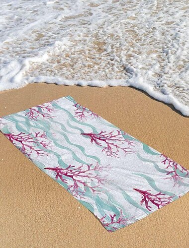 Ensembles de serviettes, Imprime 100% Microfibre Doux Confortable Épaissir couvertures