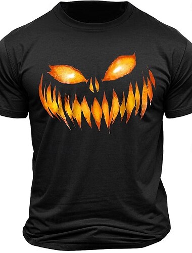  Halloween Grimasse Schwarz Weiß Hell Gray T Shirt Herren Grafik 100% Baumwolle Hemd Sport Klassisch Hemd Kurzarm Bequemes T-Shirt Sommer Frühling Modedesigner-Kleidung S M L XL XXL