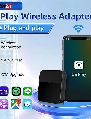 Carlinkit 0.027kg Нет Беспроводная игра Вай фай Автоматическое конфигурирование для Универсальный