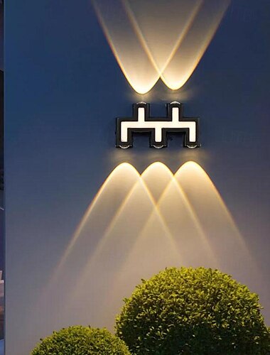  LED-Wandlampe 10 W, modern, schlicht, wasserdicht, Aluminium-Wandleuchte für den Außenbereich, schwarz, Villa, Außendekoration, Terrasse, Balkon, Garten, rostfreie Wandleuchte, Außenleuchte, 110–240 V