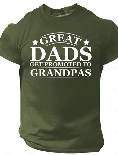  Herre Morsom Pappa T skjorte Kortermet T skjorte 3D-utskrift Crew-hals Skjorte Årgang Kul Fest Ferie Svart Hvit Rød Sommer Vår Klær S M L XL XXL XXXL