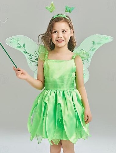  Tinkelbel Sprookje Prinses Tiana Bloemenmeisje jurk Thema feestkostuum Tule jurken Lieve Lolita Film cosplay for Voor meisjes Kinderen Carnaval Feest / Uitgaan