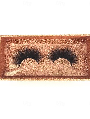  25 mm Wimpern, dramatische 6d Kunstnerz-Wimpern, flauschige Volumenwimpern, dicke gekreuzte Wimpern, lange Kunstnerz-Wimpern, 25 mm
