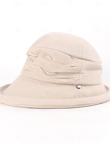  Hats Cotton Bucket Hat Floppy Hat Sun Hat Casual Holiday Simple Classic With Pure Color Splicing Headpiece Headwear