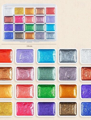  12/20/24/60 farbe perle licht silbrig feste aquarellfarbe verpackung kunst spezielle nagel aquarellfarbe