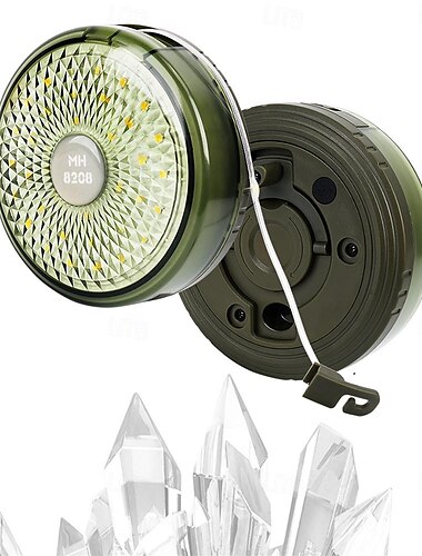  2-in-1-Campinglicht, LED-Lichterkette, Outdoor-Campinglampe, recycelbares LED-Atmosphärenlicht für die Gartenzelt-Raumdekoration