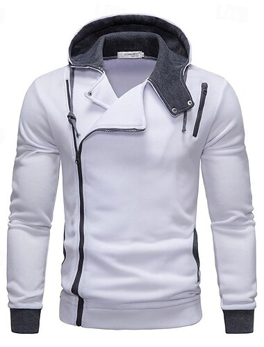  Herr Huvtröja Huvtröja med dragkedja Vin Huva Färgblock Lappverk Sport & Utomhus Dagligen Helgdag Polyester Streetwear Grundläggande Ledigt Vår & Höst Kläder Pull Tröjor Långärmad