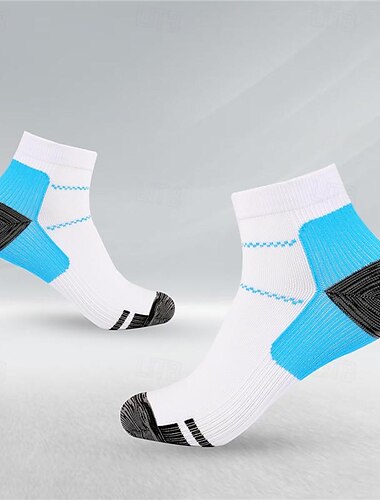  Calcetines de compresión Calcetines Deportivos Calcetines para correr 1 Par Bloque de Color Hombre Calcetines A prueba de resbalones Transpirable Reductor del Sudor Cómodo Entrenamiento de gimnasio